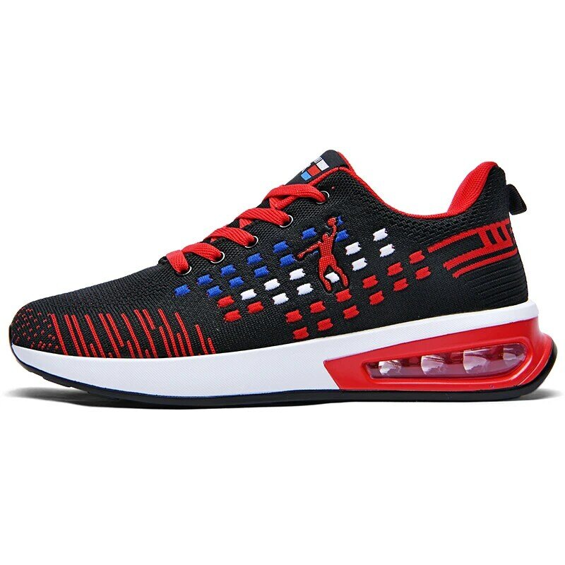 Women and Men Running Shoes Breathabe Fly Weave Couple Air Cushion Athletic Sports Shoes Unisex Jogging Fashion Casual Sneakers