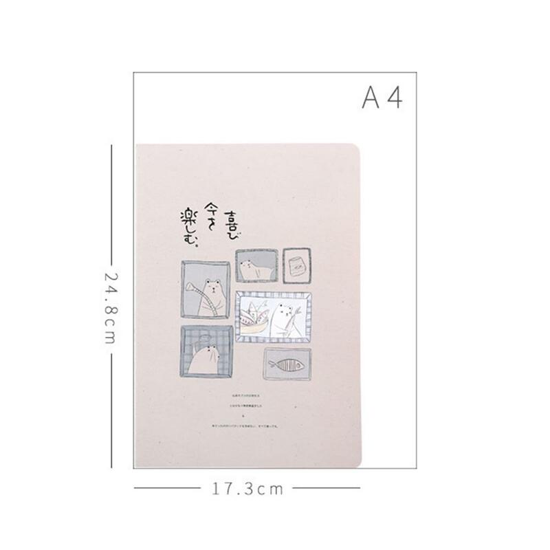 Journal Diary Notebook 4Pcs Mini Diy Memo Kawaii Notepad Book for Kids Korean Stationery 248*173mm B5 Paper Booklet to Classmate