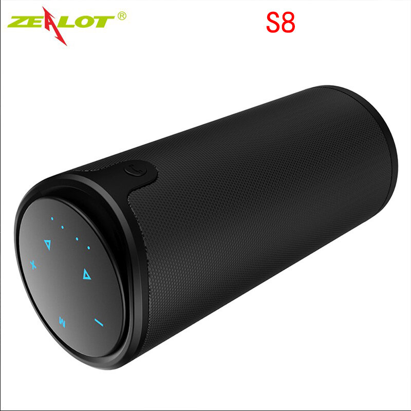 ZEALOT-Altavoz Bluetooth S8, reproductor de música estéreo inalámbrico para exteriores, columna a prueba de agua, Subwoofer Potente portátil, largo tiempo de reproducción