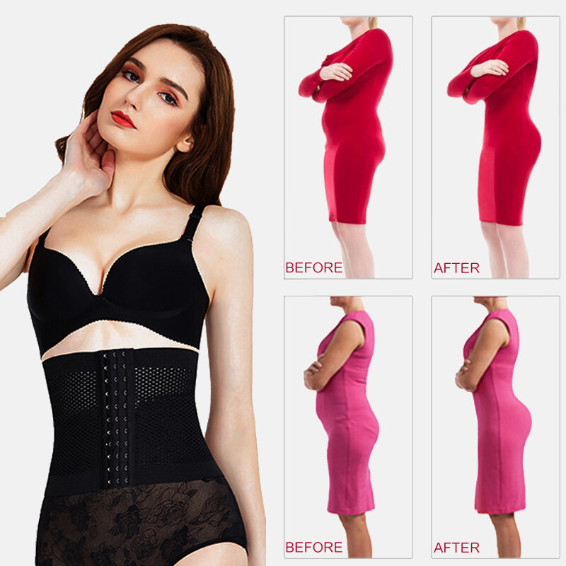 Espartilho modelador de corpo para mulheres, cinta respirável de cintura, barriga, modelador slim, barriga, corset controle de busto xs 5xl, 1 peça