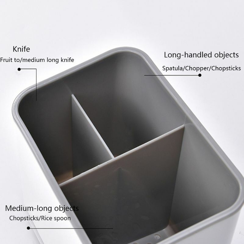 Cuchara multifunción, caja de soporte para almacenamiento, escurridor de cubiertos de doble capa, estante organizador para Cocina