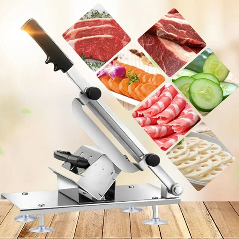 Automatic Feed Meat Lamb Slicer Home Meat Machine Commercial Fat Cattle Mutton Roll Frozen Meat Grinder Planing Machine