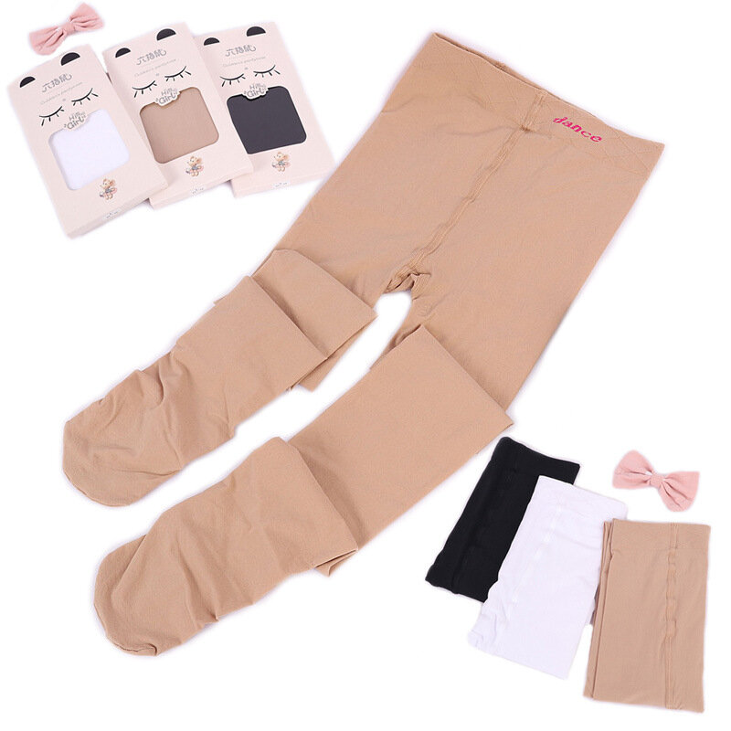 Pantalones de baile antideslizantes para niña, medias finas de terciopelo antipilling, medias para niña, primavera y verano