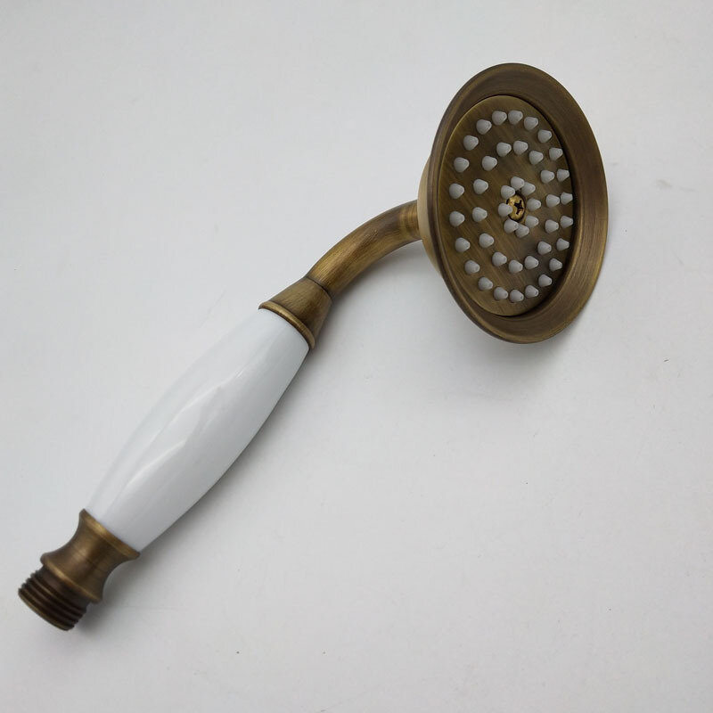 Pommeau de douche à main en cuivre, Imitation de téléphone de Style européen rétro, Rose or, Interface universelle Durable H8199