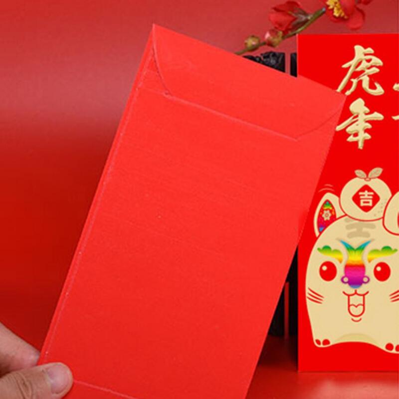 Lot de 12 enveloppes rouges à motif de tigre Adorable, pochette rouge, sac porte-monnaie porte-bonheur pour nouvel an HongBao, 2022