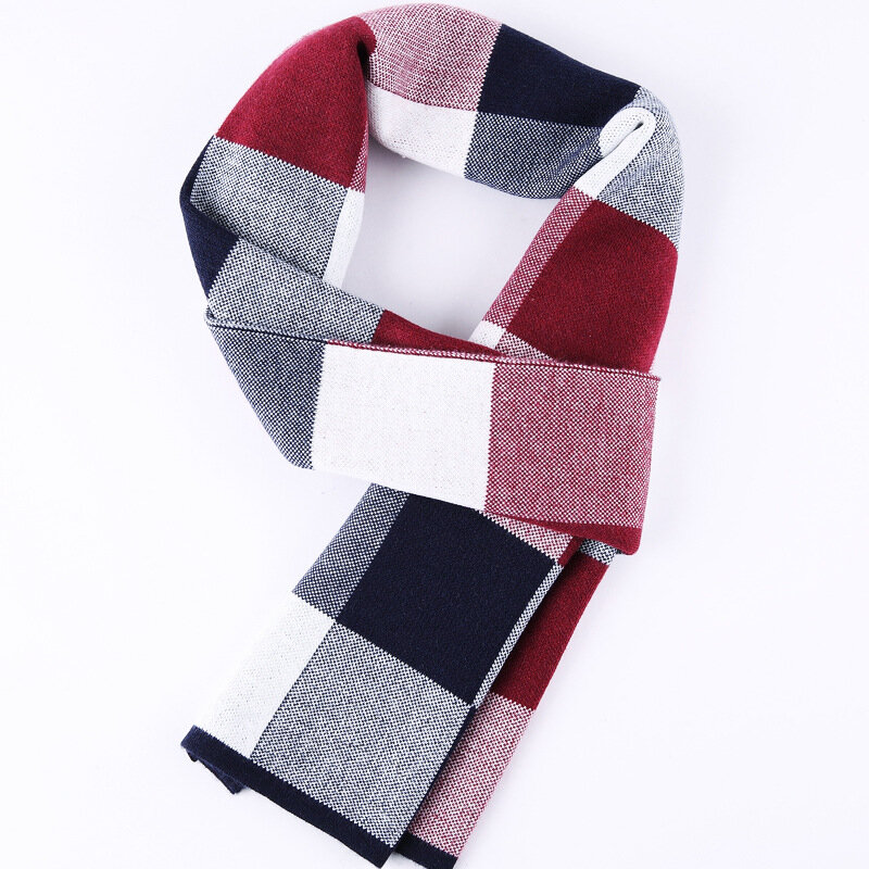 Мужской шерстяной шарф, зимний клетчатый шарф, нагрудник бойфренда, драгоценный подарок, деловой шарф, ТОЛСТЫЙ цветной подарок, теплые шарф...
