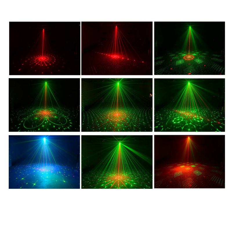 Mini RGB Disco Đèn DJ Đèn LED Laser Sân Khấu Máy Chiếu Đỏ Xanh Dương Xanh Đèn DC 5V USB Cưới Tiệc Sinh Nhật DJ Đèn LED Sân Khấu Laser