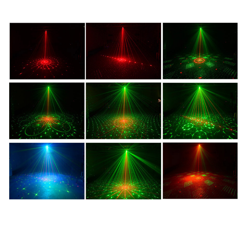 صغير RGB ديسكو ضوء DJ LED ليزر المرحلة العارض الأحمر الأزرق الأخضر مصباح تيار مستمر 5 فولت USB حفل زفاف عيد ميلاد DJ مصباح LED ليزر مسرح