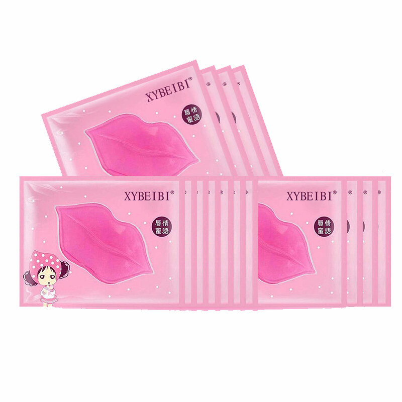 1pc Gel Lip Mask Crystal Collagen Anti-Ageing Wrinkle Hydrating Remove Fine Lines Moisturizing Nourish Brighten Lips Color Pad