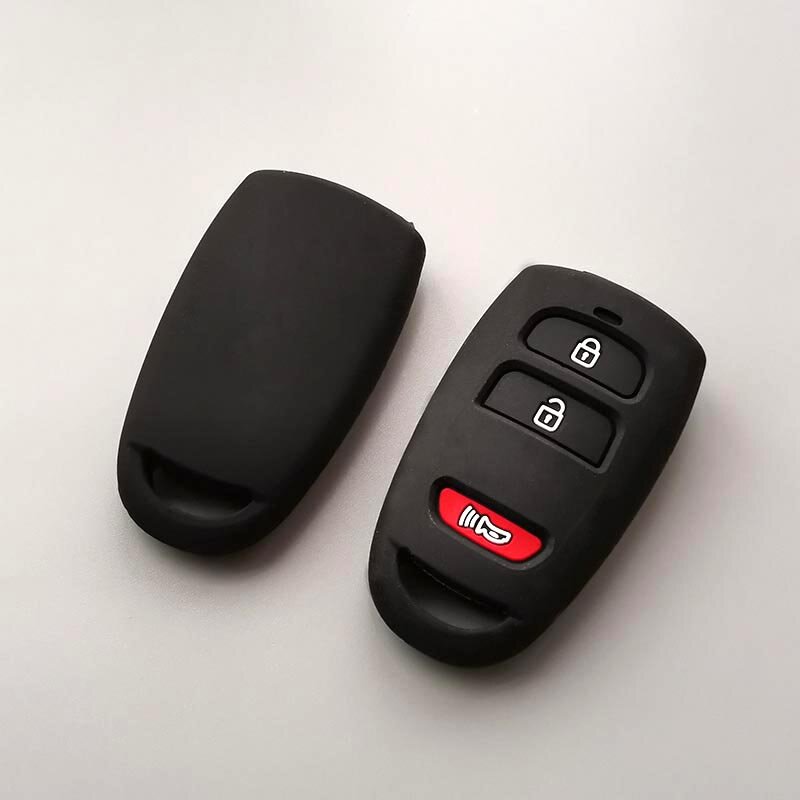 รถ Key ปกป้องสำหรับ Hyundai Sonata Santa Fe Elantra สำหรับ Kia Forte Soul Rio 3/4/5 ปุ่มซิลิโคน key FOB Case SHELL