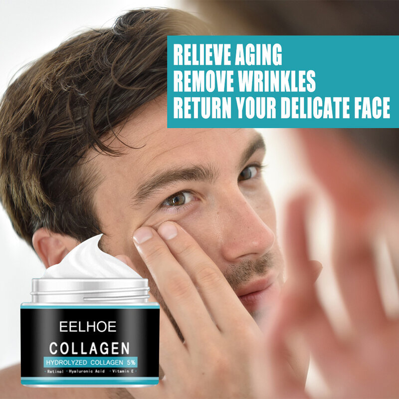 Crema facial antienvejecimiento para hombres, crema hidratante profunda que controla las arrugas de la piel, reafirmante de día, anticuidado, brillo y Lifting