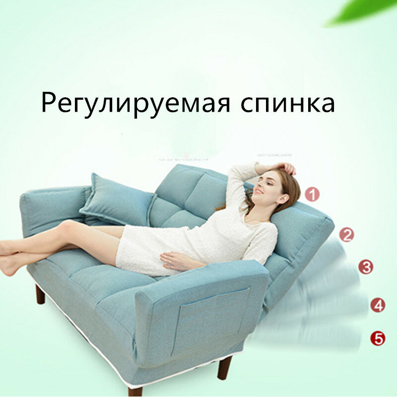 Składana sofa biurowa fotel wypoczynkowy z 2 poduszkami łóżko składane krzesło salon fotel rozkładany sofy wysokiej jakości
