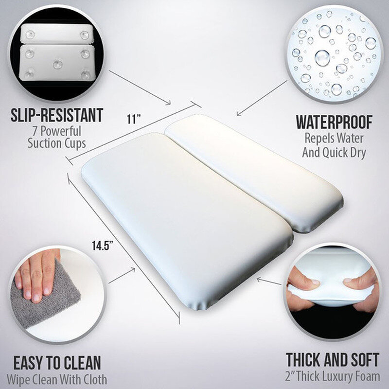 High Quality Bathtub Pillow Strong Suction Cups Bathroom Neck Support Bath Tub Pillow Waterproof Anti-mildew Easy To Clean