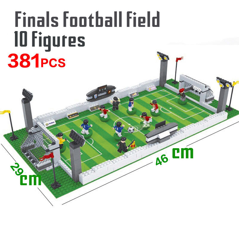 Football Players Series Ausini Soccer Field Department Rescue Building Blocks Toys for Children Birthday Christmas Gift