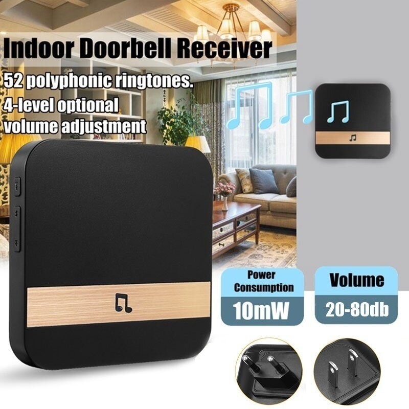 Visual Doorbell Chime Wifi Universal Plug-In Chime Smart Doorbell Receiver For Smart Wireless WiFi Security DoorBell