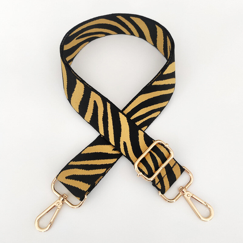 Portátil zebra padrão saco cinta contraste cor handabg alça de ombro largo alça de substituição ajustável saco acessórios cinta