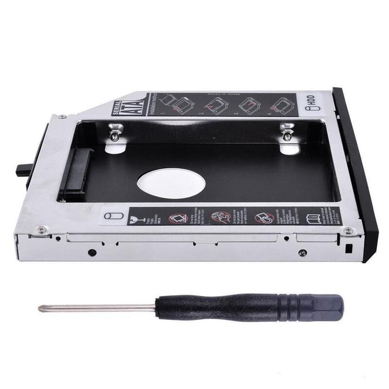 12.7 MILLIMETRI 2nd SATA Hard Disk Drive HDD SSD Caddy Adattatore del Vassoio per Lenovo IdeaPad G570 G580 G585 G770