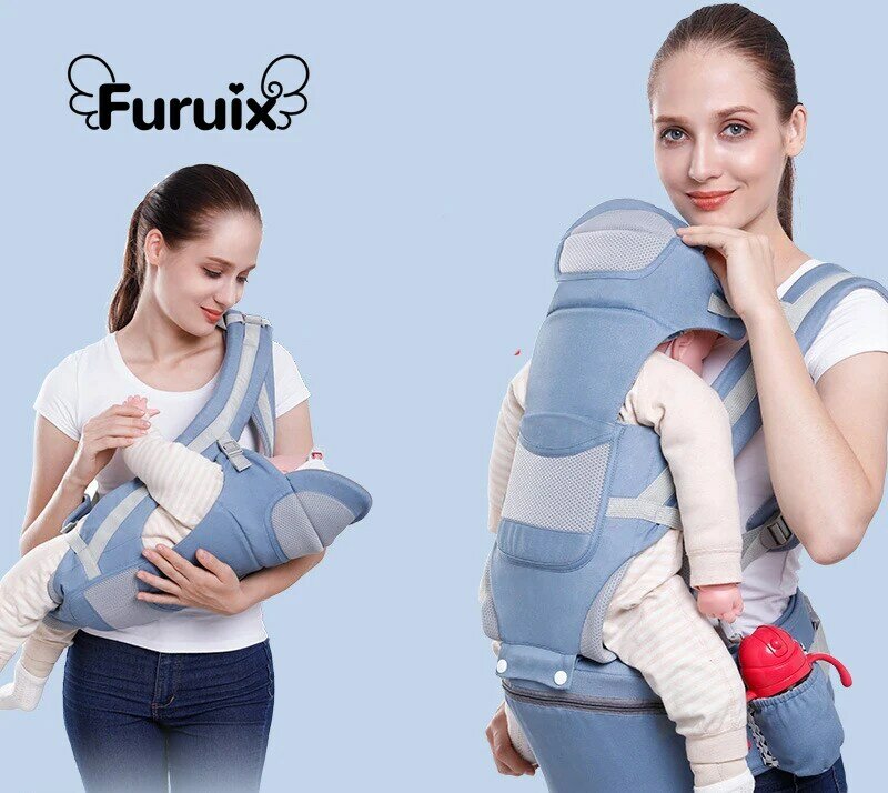 Cinta horizontal de cintura para bebê, suporte frontal multifuncional para bebês quatro estações ajustável universal ao ar livre carregador de bebê