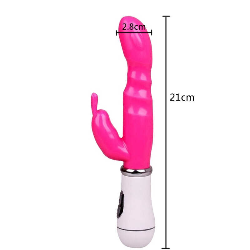 12 Mode Dildo G Spot Vagina Mainan Seks Vibrator Kelinci Masturbasi Batang Ganda untuk Wanita Dewasa Vibrator Produk Erotis untuk Wanita