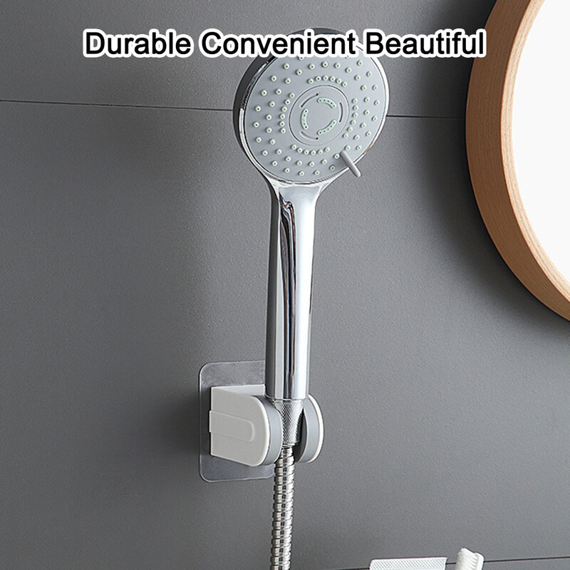 Support de pomme de douche à main auto-adhésif, sans poinçon, montage mural réglable, accessoires de salle de bains