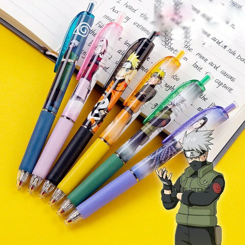 36 pz/lotto Kawaii Ninja Press Gel Pen carino 0.5mm inchiostro nero penne neutre regalo promozionale forniture scolastiche per ufficio