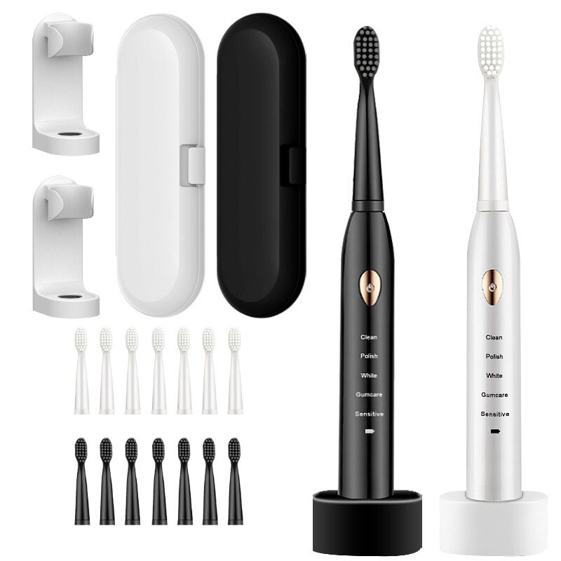 Brosse à dents électrique rechargeable pour adulte, étanche, sonique automatique, blanchiment, étudiant, couple, ensemble, 2021