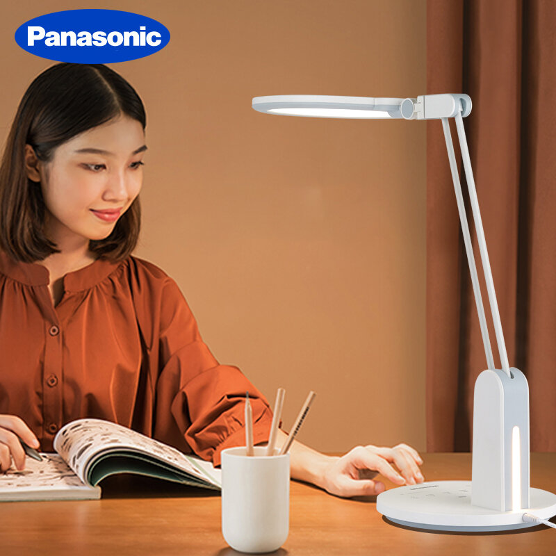 Panasonic LED Desk Lamp Dimmable Touch Switch Table Lamp Eye Protection Timing Student Office Reading Lamp Night Light
