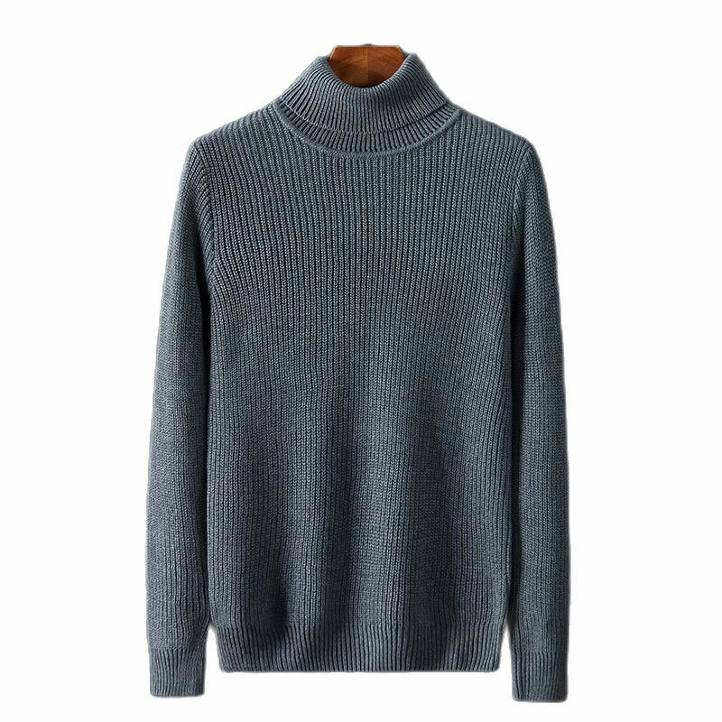 Sweter męski jesień zima moda męska wąska z dzianiny sweter długi sweter z rękawem Jumper 2022 najnowszy Casual męski ciepły sweter