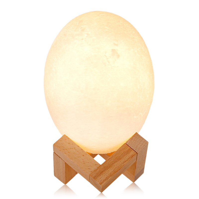 3D Printing Dinosaur Egg Light Patting Night Lamp PLA 3 Colors For Bedroom Home Decoration Gift Table Desk Night Light