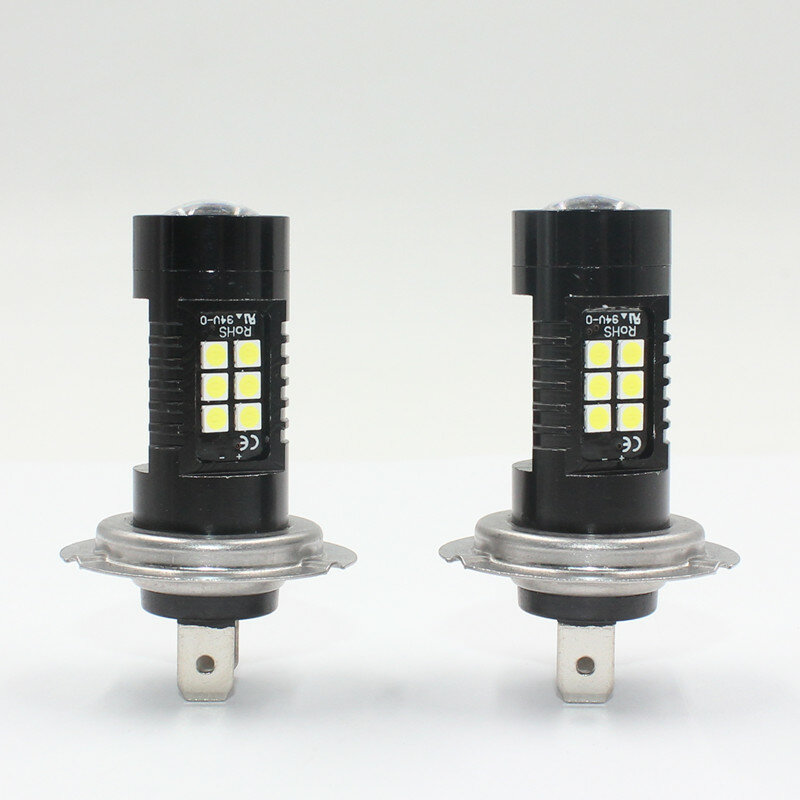 FSTUNING 2x H7 żarówki samochodowe LED do samochodów DRL światło drogowe 21SMD CANBUS lampa przeciwmgielna 3535 10W 12V 6000k LED samochód białe światło przeciwmgielne