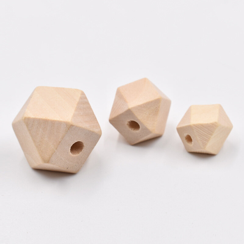 10/12/14/16/18/20/25/30mm Cheap Natural Unfinished Geometric DIY Loose Wooden Beads For Jewelry Wood Spacer Handmade Necklace