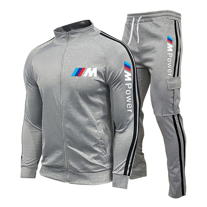 2021ชุดลำลองชายชุด Hoodies Jogging กางเกง2ชิ้นใหม่แฟชั่นซิป Hooded Sweatshirt ชุดกีฬาชายชุด