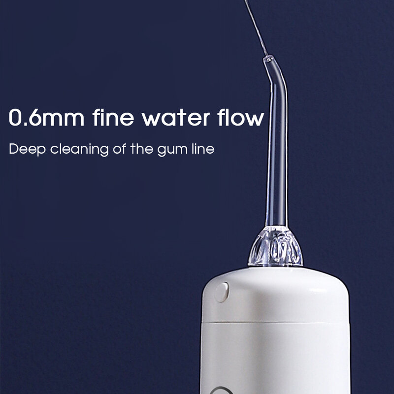Irrigateur buccal Portable, Charge rapide USB, 200ml, qualité alimentaire, réservoir d'eau Transparent, appareil de nettoyage dentaire