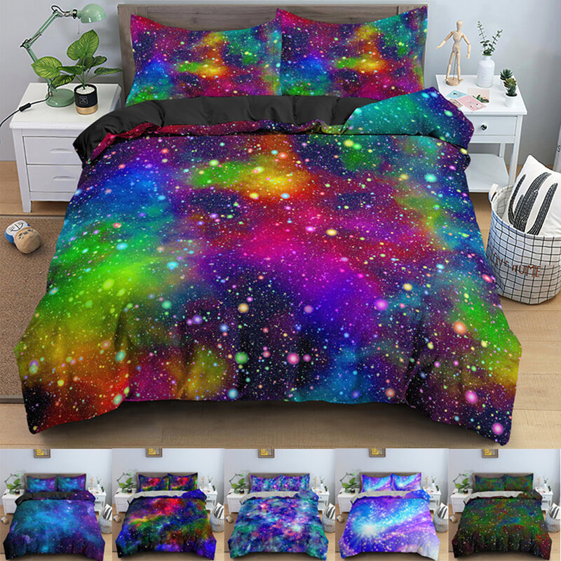 3d mystic galaxy conjunto de cama berço capa edredão para o bebê crianças com fronha edredones niños meninos meninas colcha capa