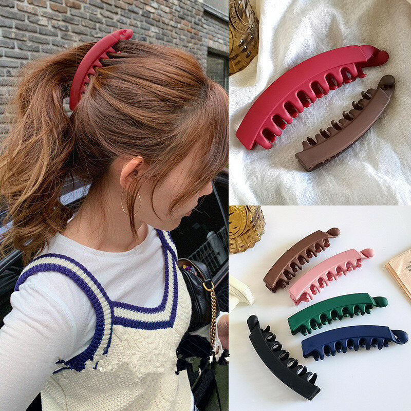 Horquillas de acrílico para el pelo para mujer y niña, accesorios para el cabello, Color puro, moda de verano, 2021