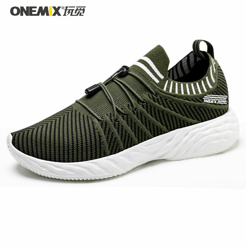 Onemix Kasual Sepatu Pria Outdoor Sepatu Lari Nyaman Sneakers Breathable Divulkanisir Sepatu Olahraga Wanita Datar Pelatih