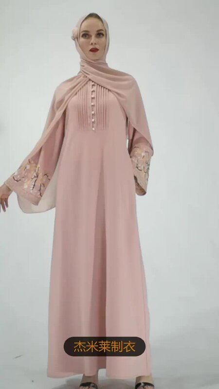 2021 فستان نسائي جديد ، فستان مسلم ، رداء ، تطريز رمضان ، سترة شيفون خياطة للنساء ، ملابس عباية إسلامية
