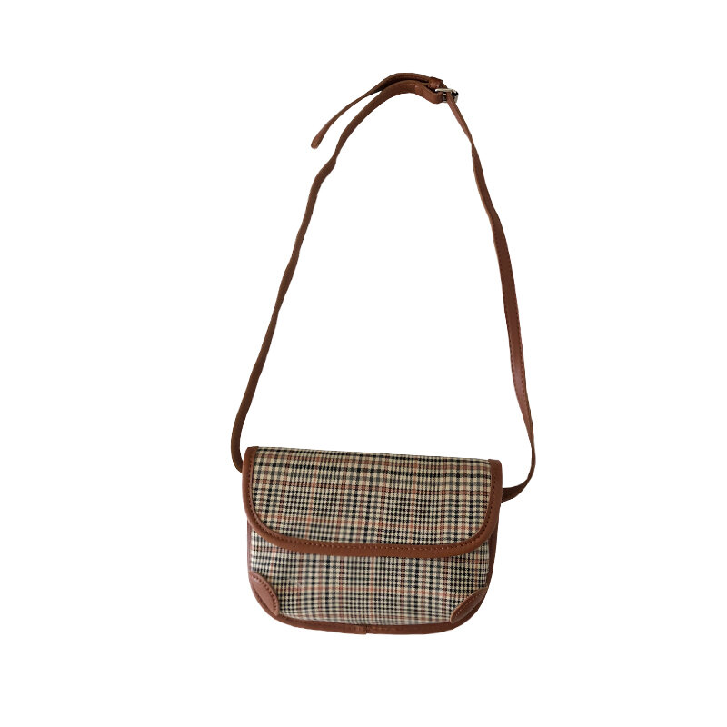 Borsa a tracolla femminile contrasto colore Plaid Vintage carino quadrato borsa per cellulare all'ingrosso per collocazione abbigliamento moda donna