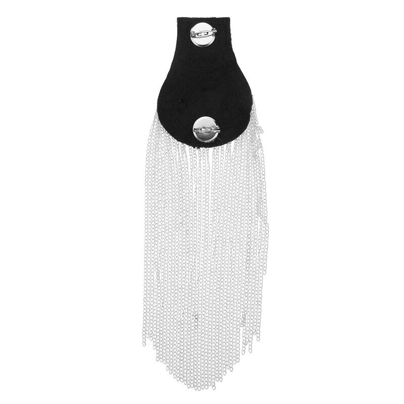 Womens Ladies Bridal Fashion Long Tassel Chain Boutonniere For Party Dress Brooch Mens Male Vintage Shoulder Badge Epaulet 2Pcs