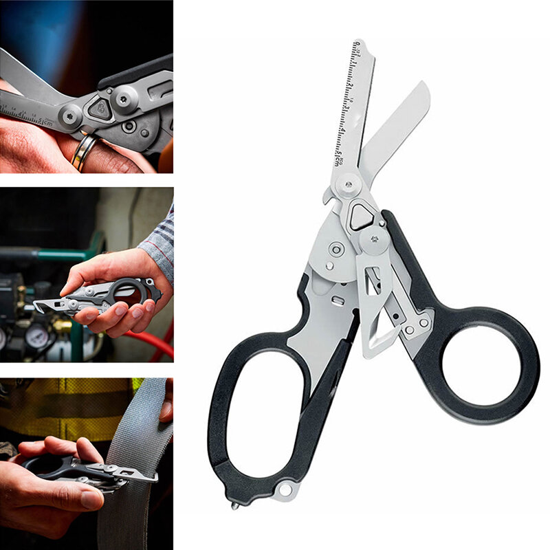 Raptor Emergency Response Shears multifunctional scissors with Strap Cutter and Glass Breaker with MOLLE Compatible Holster