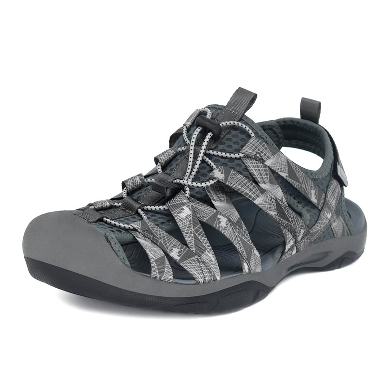 GRITION-Sandalias antideslizantes para hombre, zapatos planos a la moda, de gladiador con punta cerrada, para senderismo y Trekking, para verano, 40-46, novedad de 2021