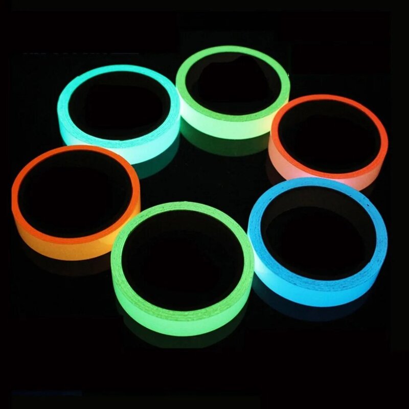 2018 NEW PVC Reflective Glow Tape Multi-Color Self-adhesive Sticker Removable Fluorescent Glowing Dark Striking Warning Tapes