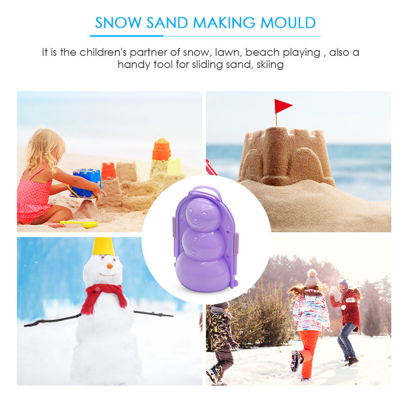 Gruby Mini bałwanek zabawkowy Model śnieżka klip kolor losowo do walki na śnieżki