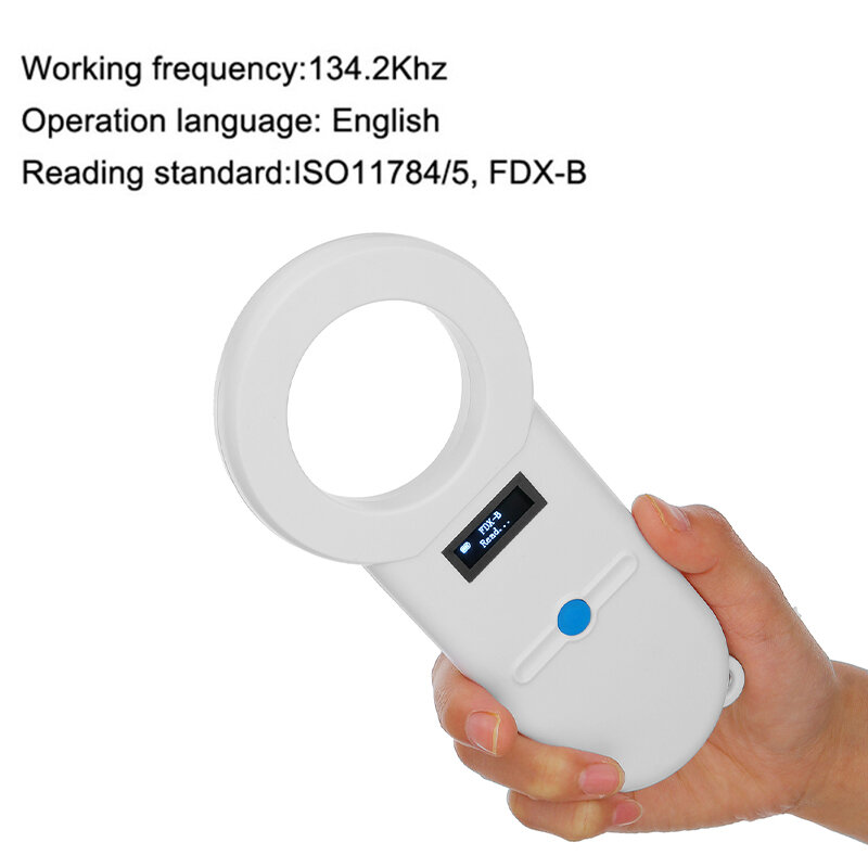 Scanner à micropuce pour animaux domestiques, lecteur de puces d'identification pour animaux domestiques, USB, RFID, 134.2Khz, ISO FDX-B