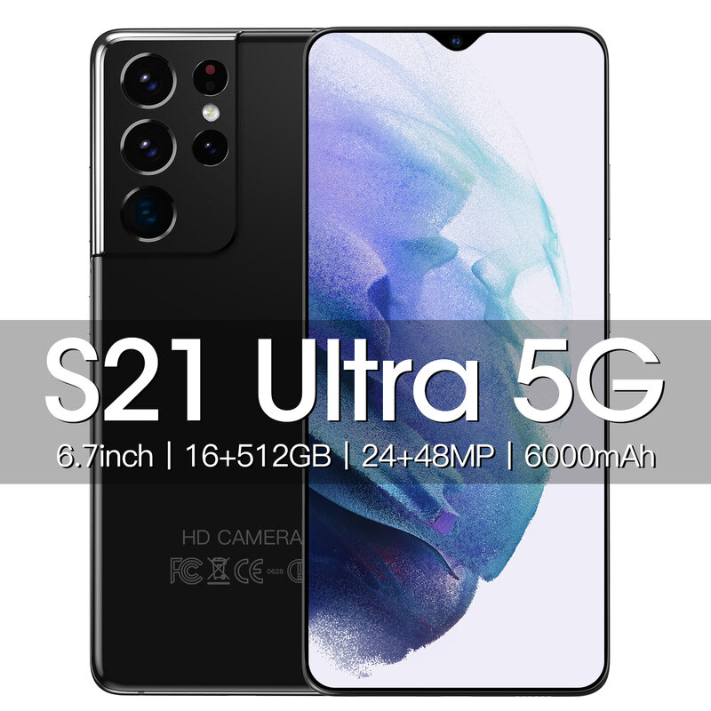 Globalna wersja S21 Ultra 4G/5G 16GB RAM 512GB ROM Dual Sim odblokowane telefony komórkowe telefon komórkowy Celular Smartphone