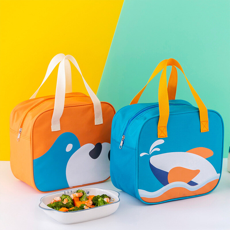 Cartoon Lunch Box Bag Tote Waterproof Picnic Food Cooler Bags Portable Thermal Insulated Handbag for Women Kids