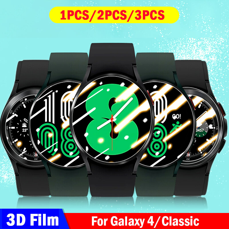 Película 3D para samsung Active 2/1, Protector de pantalla suave ultrafino para Galaxy watch 4/classic/3, 42mm, 46mm, 41/45mm, Gear S3/S4