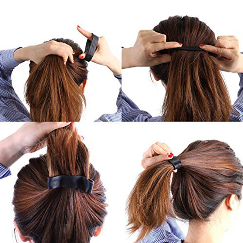 Silikon Faltbare Elastische Haarband Mädchen Frauen Pferdeschwanz Stationäre Haar Schleife Einfache Spule Haar Zubehör
