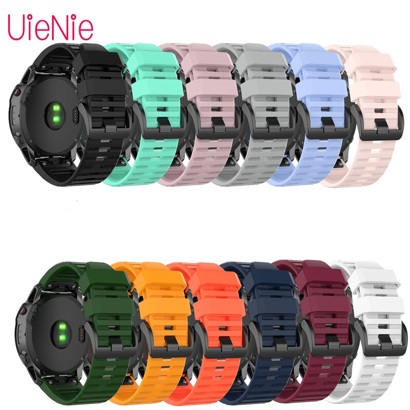 22mm Quick Release EasyFit Silicone Wrist Watchband Strap For Garmin Fenix6X 6Pro 5 5X 3 3HR Bracelet Replacement Wristband