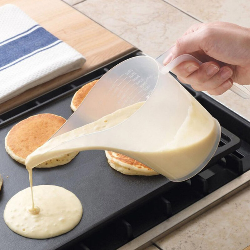 1000ML Spitze Mund Kunststoff Messbecher Tasse Absolvierte Kochen Küche Bäckerei Werkzeug